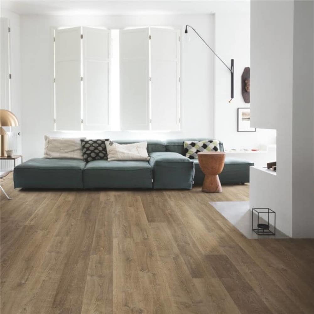 Quickstep eligna riva brown oak wood floors from Des kelly Interiors