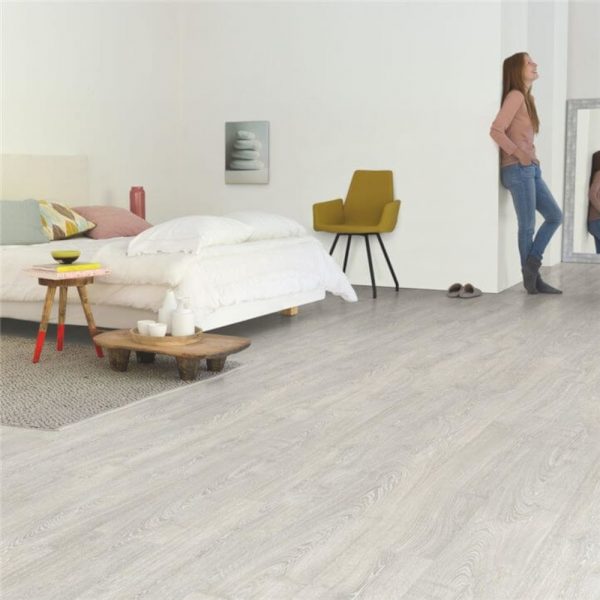 Grey quickstep wood floor