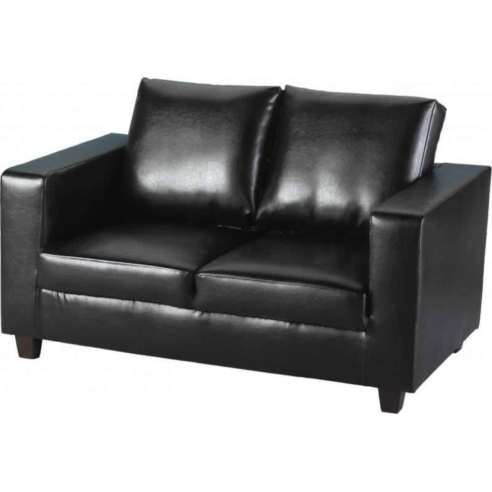 Tempo black 2 seater made from faux leather