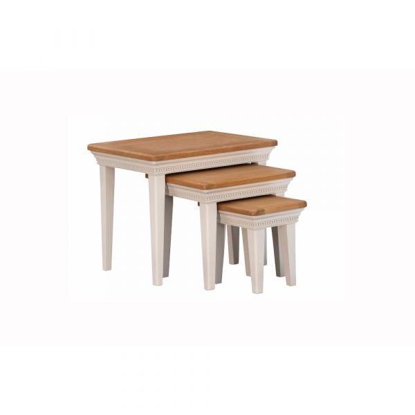 Good quality nest of tables on a white background