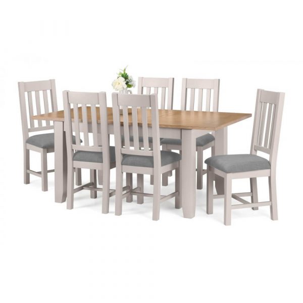 Aimee dining table and chairs on a white background
