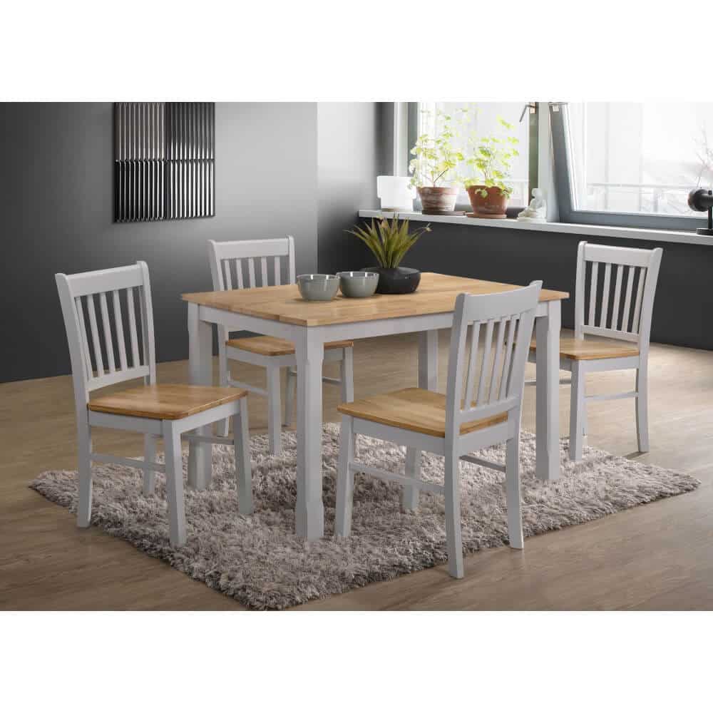 Bolt grey dining set in the middle of a dining room