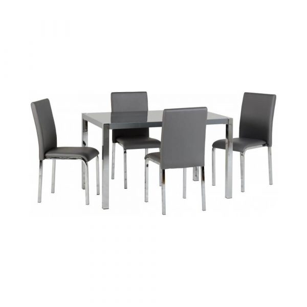 Charisma grey gloss finished dining room set