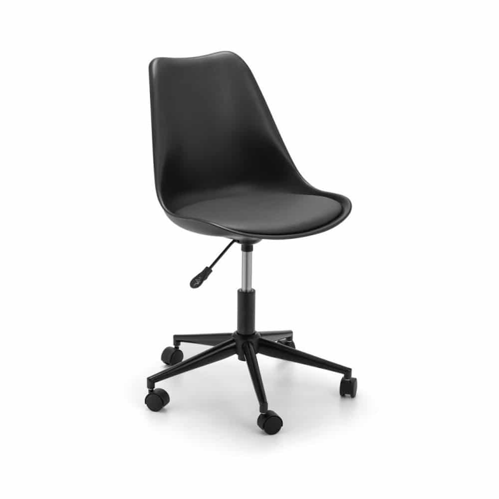 Erika black office chair on a white background