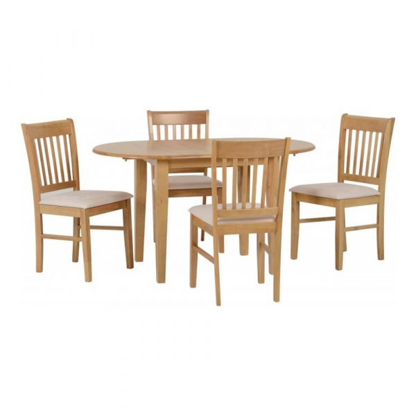 Oxford natural extending dining room set from Des Kelly Interiors