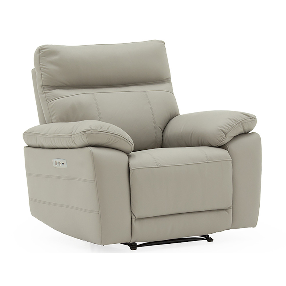 Single electric recliner on a white background