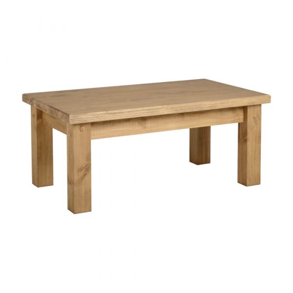 Tortilla solid wood coffee table on a white background