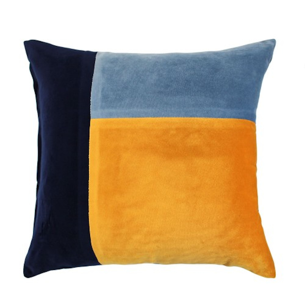 Turner blue cushion with a pattern