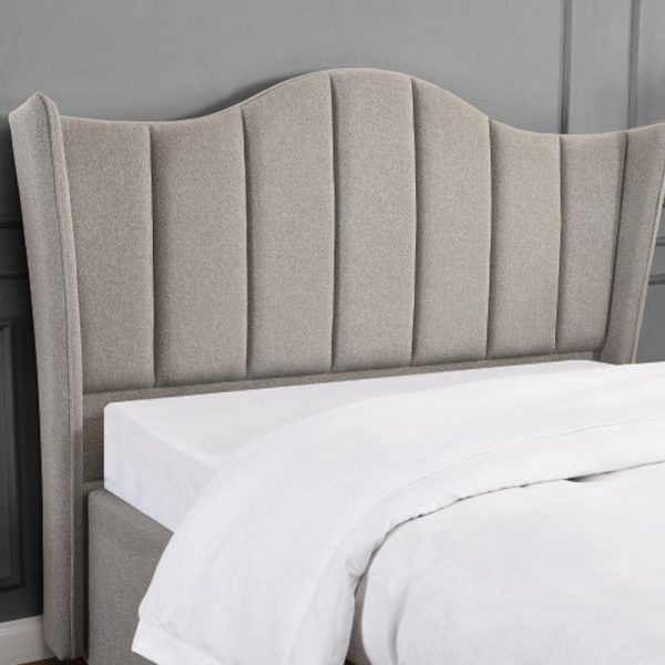Wilson headboard attached to a bedframe