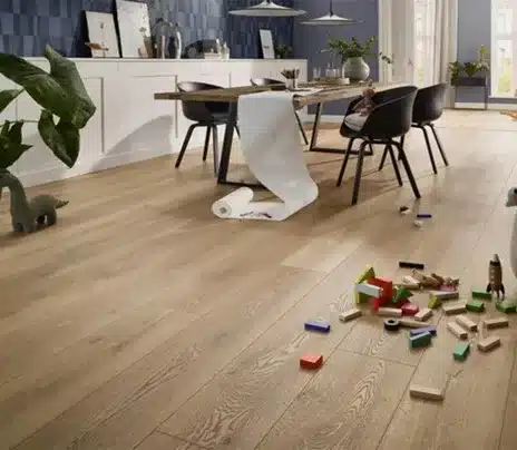 Quick-step flooring in a dining room