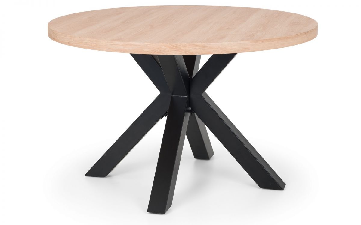 Oak top table with black legs - Deskelly