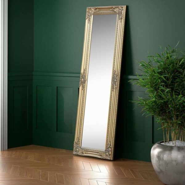 ANDRE gold dress mirror Narrow
