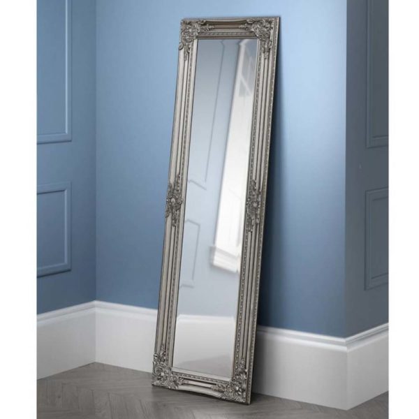 ANDRE pewter lean to mirror roomset
