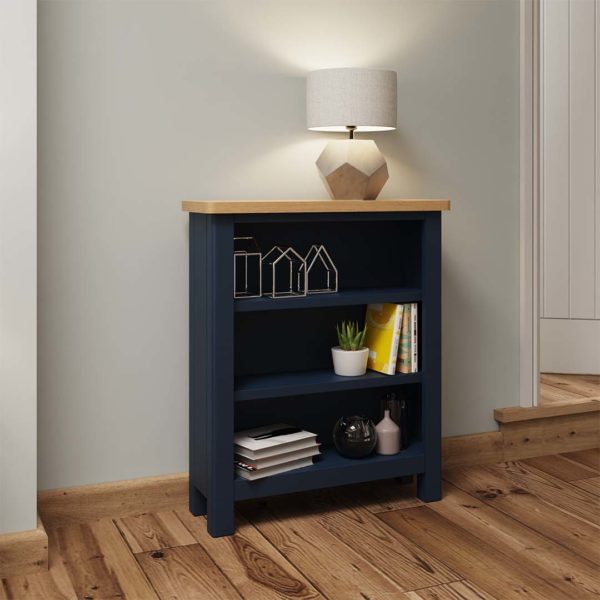 Lighthouse Dining Blue small wide bookcase2