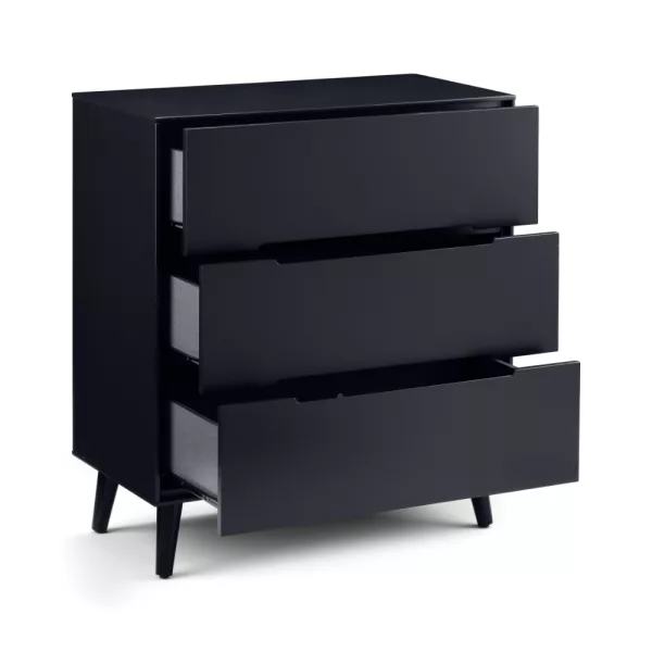 Alicia Anthracite 3 Drawer Chest Open 1 jpg