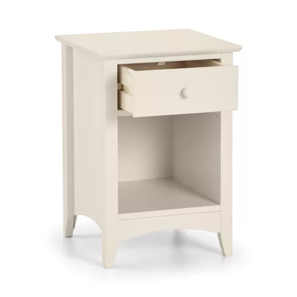 Cameo 1 Drawer Bedside Open Angle jpg