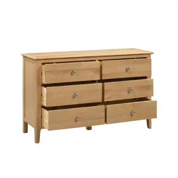 Cotswold 6 Drawer Wide Chest Open jpg