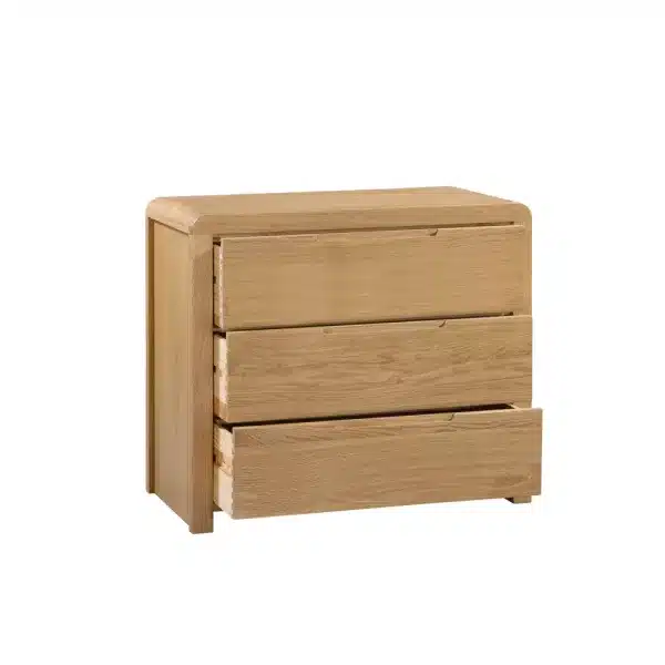 Curve 3 Drawer Chest Open Angle jpg