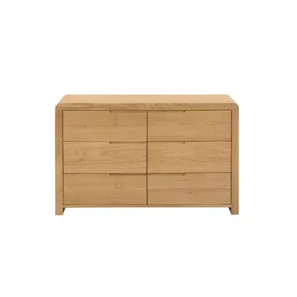 Curve 6 Drawer Wide Chest Front jpg