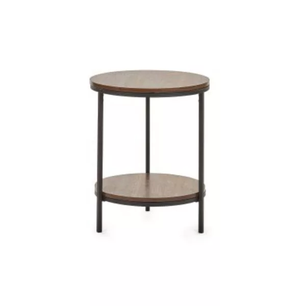 Hugo Circular Lamp Table With Shelf Walnut 2 2 jpg