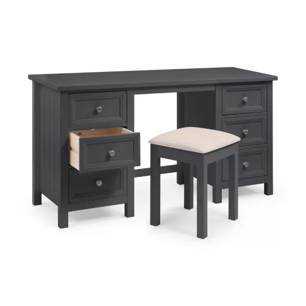 Maine Dressing Table Stool Anthracite Angle Open jpg