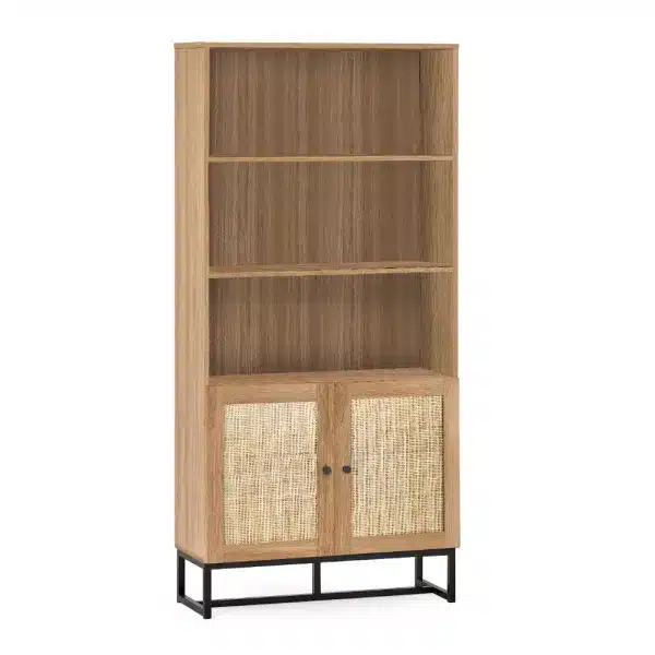 Padstow Tall Bookcase Oak jpg