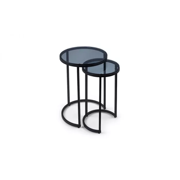 Perth Round Nesting Side Tables Smoked Gl jpg