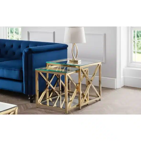 Picadilly Nest Of Tables Gold jpg