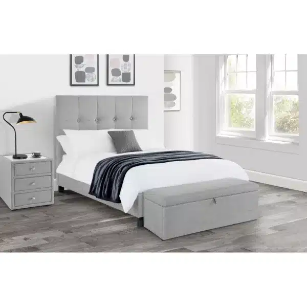 Sorrento Light Grey Bed Blanket Box Roomset jpg